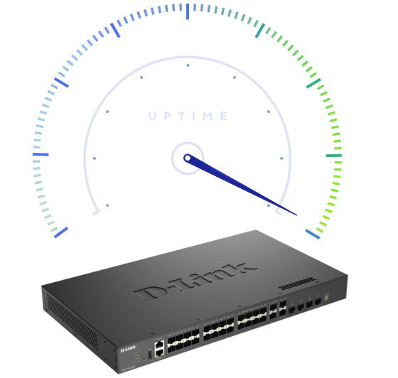 D-LINK Layer 3 Stackable 10 Gigabit Managed Optical Fiber Network Switch