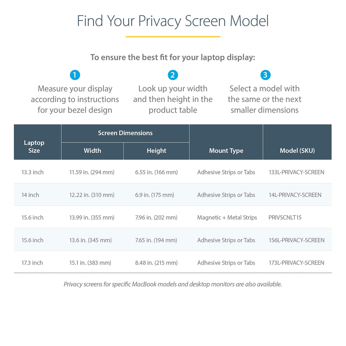 STARTECH 17.3" 16:9 Laptop Privacy Filter | Anti-Glare Privacy Screen w|51% Blue Light Reduction | Notebook Screen Protector w| +- 30 Degrees Viewing Angle | Matte|Glossy (173L-PRIVACY-SCREEN) (173L-PRIVACY-SCREEN)