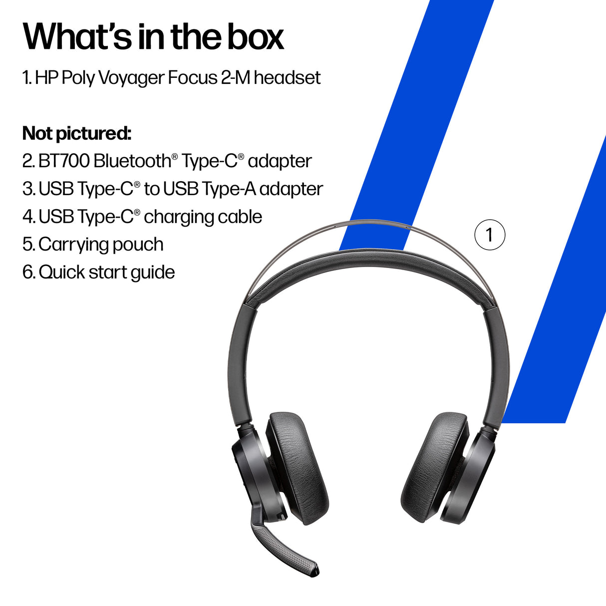 HP POLY VOYAGER FOCUS 2 – Wired USB-C / Office / Over-Ear Headset