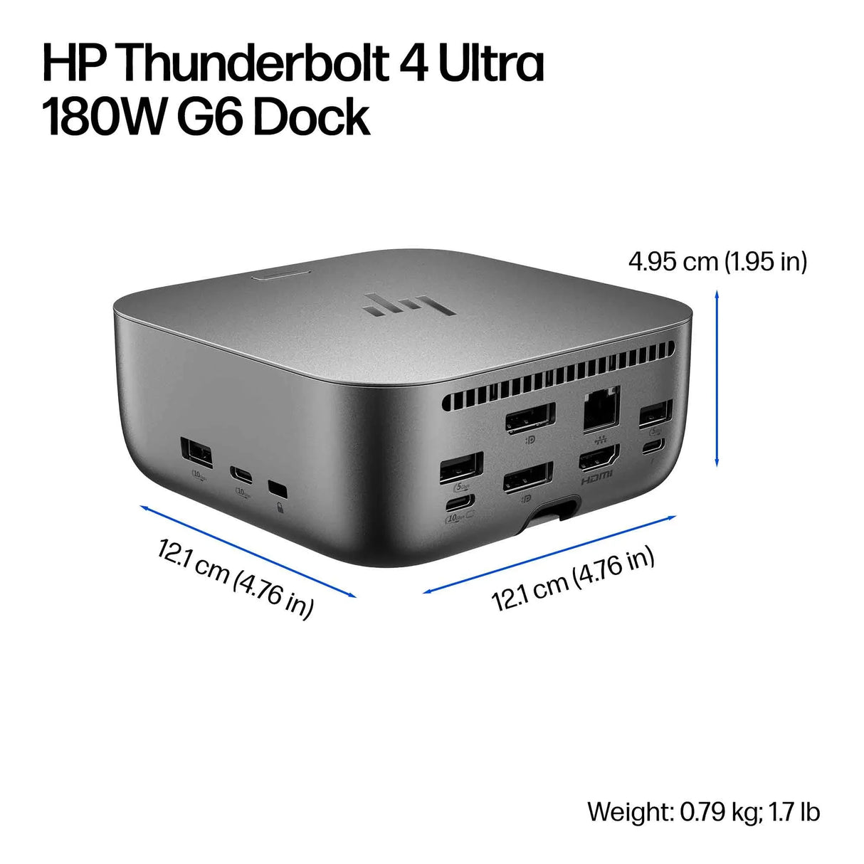 HP 9X481UT – Thunderbolt 4 / 180W PD / HDMI / 2x DP / 3x USB-C – Docking Station