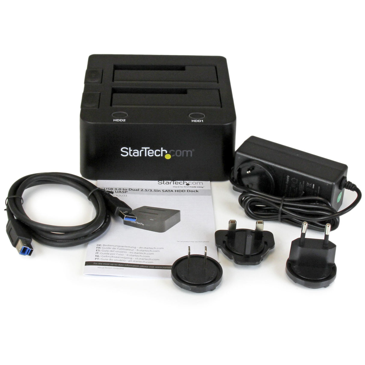 STARTECH Dual-Bay USB 3.0 to SATA Hard Drive Docking Station | USB Hard Drive Dock | External 2.5|3.5" SATA I|II|III | SSD|HDD Docking Station | Hot-Swap Hard Drive Bay | Top-Loading (SDOCK2U33) (SDOCK2U33)