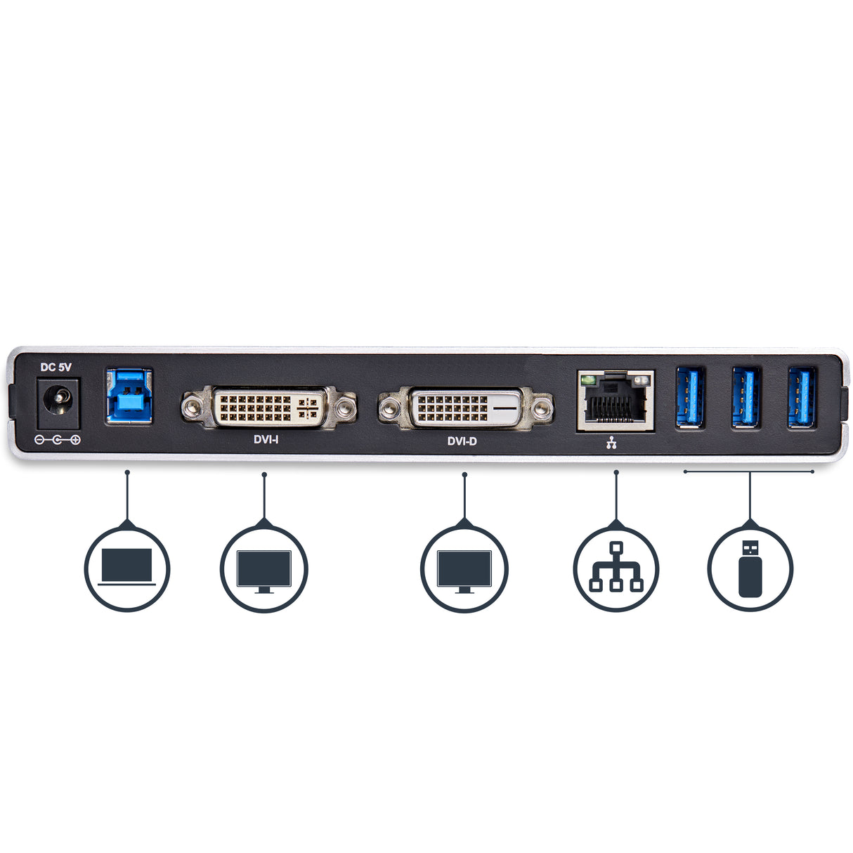 STARTECH Dual Monitor USB 3.0 Docking Station DVI