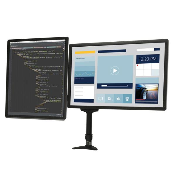 STARTECH Desk Mount Dual Monitor Arm - Articulating - Height Adjustable - Dual Monitor Mount - For VESA Monitors up to 24” (ARMDUAL) (ARMDUAL)