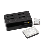 STARTECH 4-Bay USB 3.0 to SATA Hard Drive Docking Station | USB Hard Drive Dock | External 2.5|3.5" SATA III SSD|HDD Docking Station | Hot-Swap Hard Drive Bay | Top-Loading (SDOCK4U33) (SDOCK4U33)