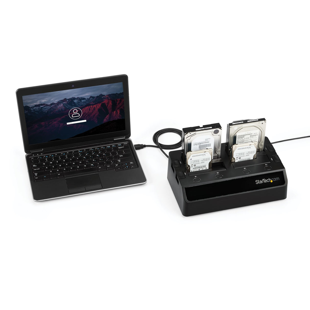 STARTECH 4-Bay USB 3.0 to SATA Hard Drive Docking Station | USB Hard Drive Dock | External 2.5|3.5" SATA III SSD|HDD Docking Station | Hot-Swap Hard Drive Bay | Top-Loading (SDOCK4U33) (SDOCK4U33)