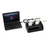 STARTECH 4-Bay USB 3.0 to SATA Hard Drive Docking Station | USB Hard Drive Dock | External 2.5|3.5" SATA III SSD|HDD Docking Station | Hot-Swap Hard Drive Bay | Top-Loading (SDOCK4U33) (SDOCK4U33)