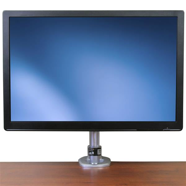 STARTECH Monitor Desk Mount - Adjustable - Supports Monitors Up to 34" (30.9lb|14kg) - Premium Single Screen VESA Monitor Mount - Desk & Grommet Clamp -Silver (ARMPIVOT) (ARMPIVOT)