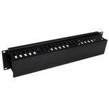 STARTECH Horizontal 2U Server Rack Cable Management Finger Duct w| Cover - 19" Network Rack Wire Duct Raceway Panel - Slotted Wire Duct (CMDUCT2U) (CMDUCT2U)