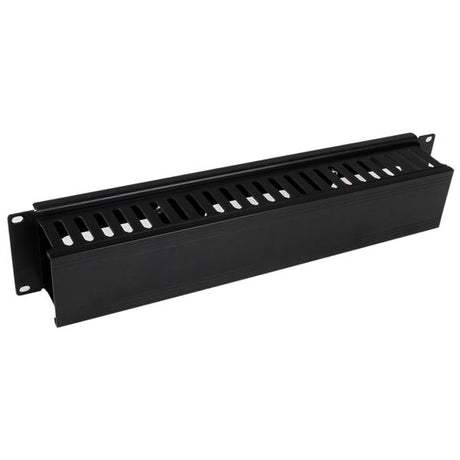 STARTECH Horizontal 2U Server Rack Cable Management Finger Duct w| Cover - 19" Network Rack Wire Duct Raceway Panel - Slotted Wire Duct (CMDUCT2U) (CMDUCT2U)