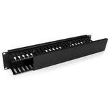 STARTECH Horizontal 2U Server Rack Cable Management Finger Duct w| Cover - 19" Network Rack Wire Duct Raceway Panel - Slotted Wire Duct (CMDUCT2U) (CMDUCT2U)