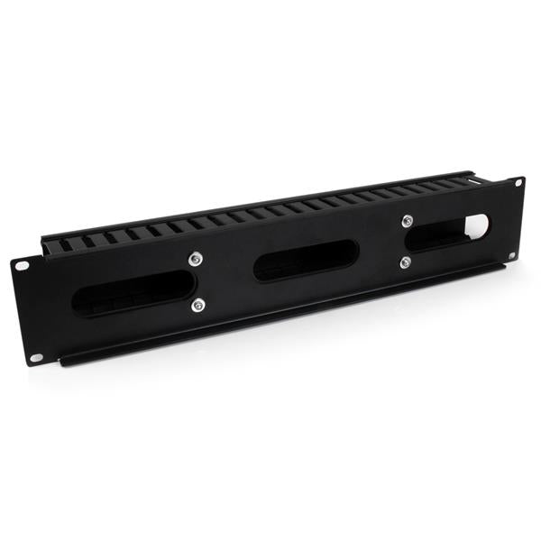 STARTECH Horizontal 2U Server Rack Cable Management Finger Duct w| Cover - 19" Network Rack Wire Duct Raceway Panel - Slotted Wire Duct (CMDUCT2U) (CMDUCT2U)