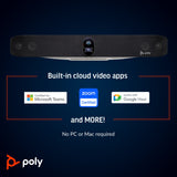 POLY Studio X70 All-In-One TC10 Controller Kit Group Video Conferencing System (8")