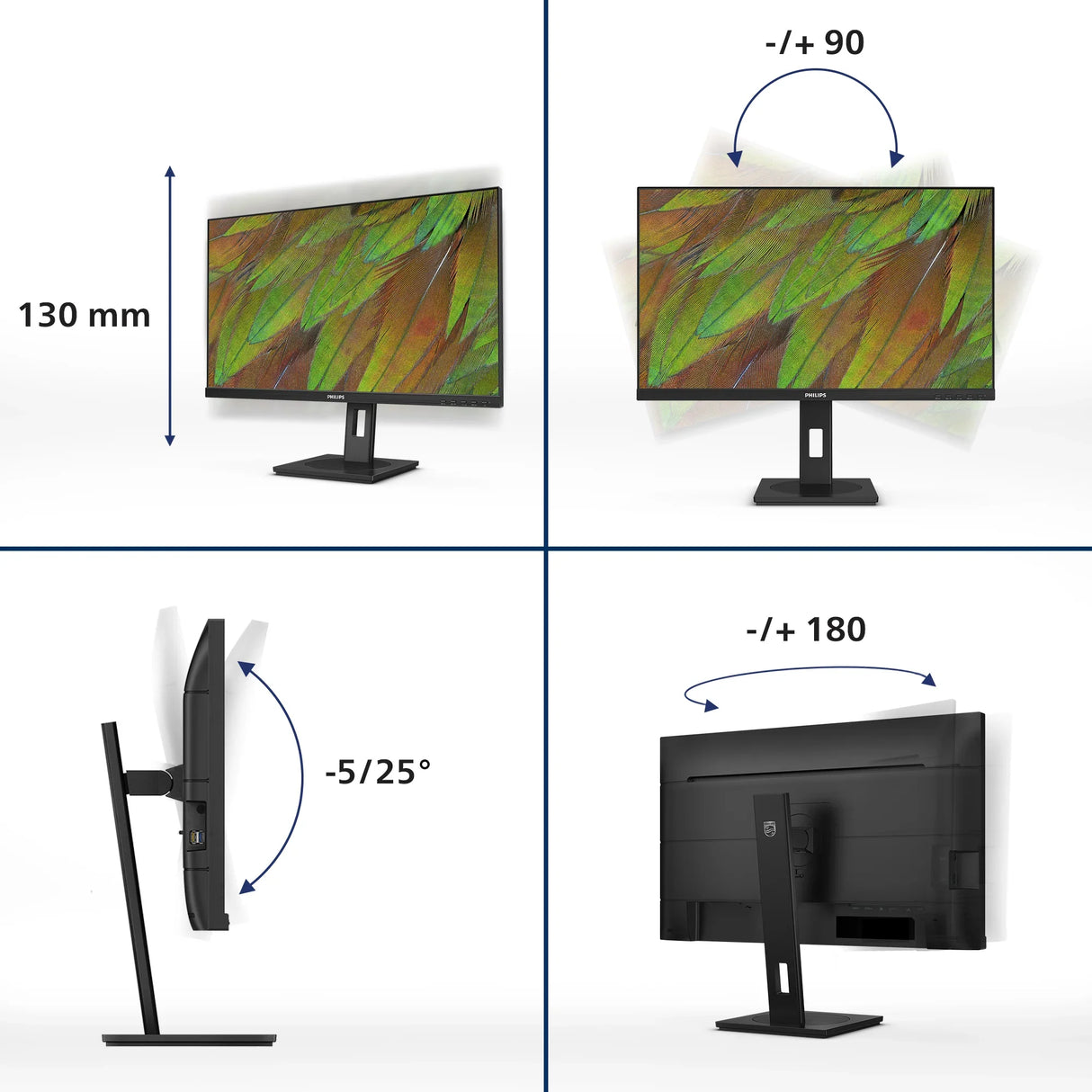 PHILIPS 27B1U3900 Monitor – 27" / 4K UHD / IPS / 60Hz – Business Monitor