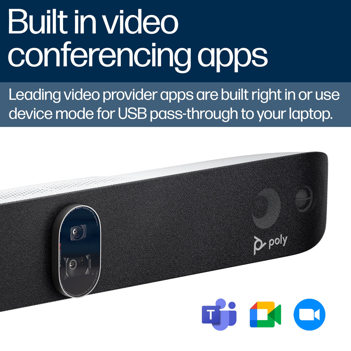 POLY Studio X72 All-In-One TC10 Controller Kit Video Collaboration Bar