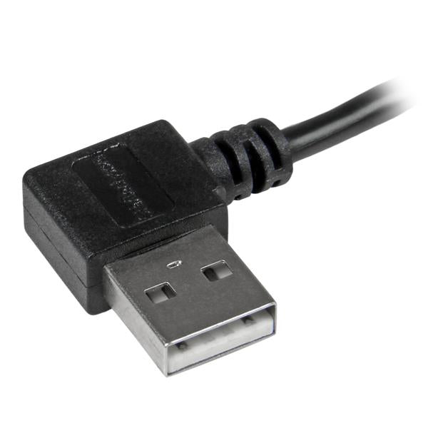 STARTECH 1m 3 ft Micro-USB Cable with Right-Angled Connectors - M|M - USB A to Micro B Cable - 3ft Right Angle Micro USB Cable (USB2AUB2RA1M)