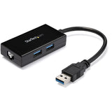 STARTECH USB to Ethernet Adapter | USB 3.0 to 10|100|1000 Gigabit Ethernet LAN Converter for Laptops | 11.8in|30cm Attached Cable | USB to RJ45 Adapter | NIC Adapter | USB Network Adapter (USB31000S2) (USB31000S2H)
