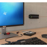 STARTECH 10-Port USB 3.0 Hub - Metal Industrial USB-A Hub with ESD & Surge Protection - Din Rail | Wall or Desk Mountable - TAA Compliant USB Expander Hub (ST1030USBM) (ST1030USBM)