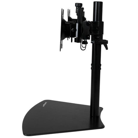 STARTECH Dual Monitor Stand - Horizontal - For up to 24" VESA Mount Monitors - Black - Adjustable Computer Monitor Stand for Desk (ARMBARDUO)
