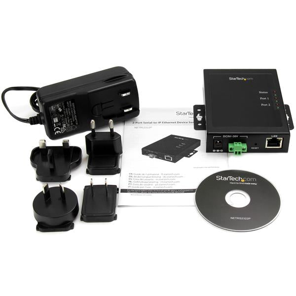 STARTECH 2-Port Serial-to-IP Ethernet Device Serial Server