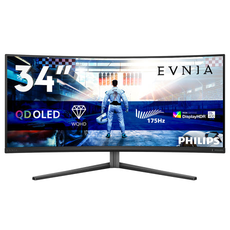 PHILIPS 34M2C6500 Monitor – 34" / WQHD / OLED / 175Hz – Gaming Monitor