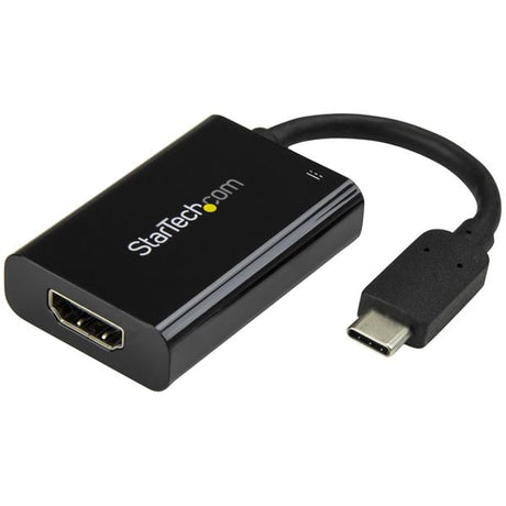 STARTECH USB C to HDMI 2.0 Adapter with Power Delivery - 4K 60Hz USB Type-C to HDMI Display Video Converter - 60W PD Pass-Through Charging Port - Thunderbolt 3 Compatible - Black (CDP2HDUCP) (CDP2HDUCP)