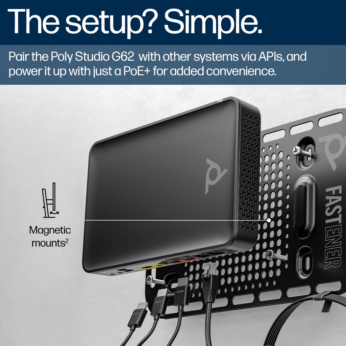 POLY Studio G62 With Mounting Plate Kit Personal Video Conferencing System