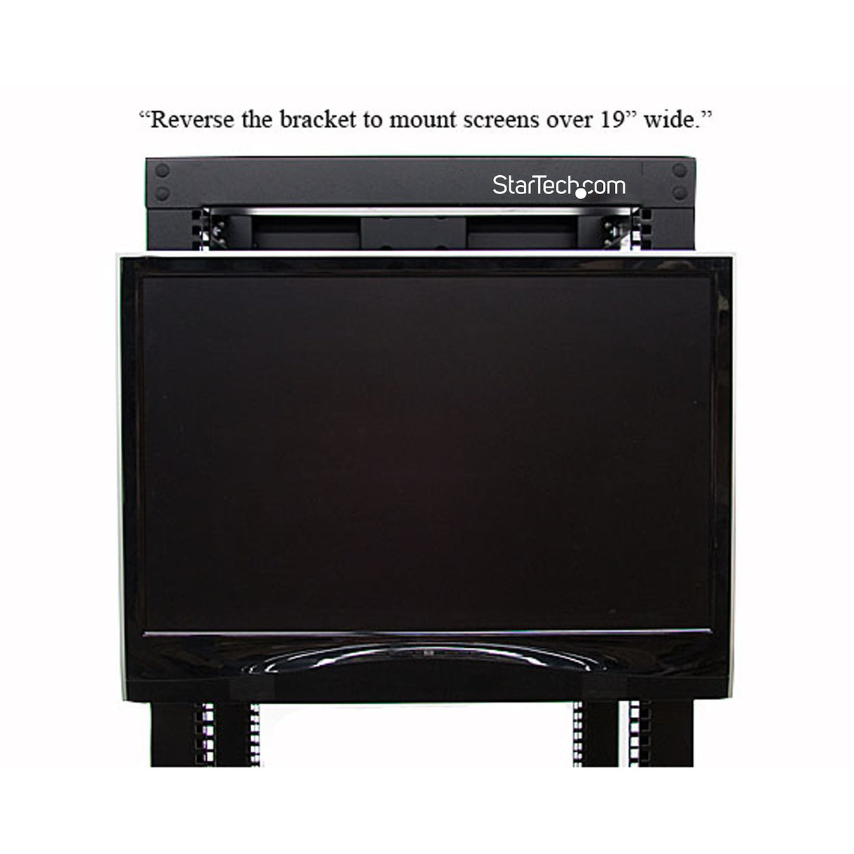 STARTECH 4U Universal VESA LCD Monitor Mounting Bracket for 19" Rack or Cabinet - TAA Compliant - Cold-Pressed Steel Bracket (RKLCDBK) (RKLCDBK)
