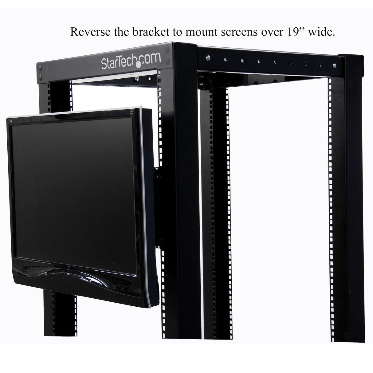 STARTECH 4U Universal VESA LCD Monitor Mounting Bracket for 19" Rack or Cabinet - TAA Compliant - Cold-Pressed Steel Bracket (RKLCDBK) (RKLCDBK)