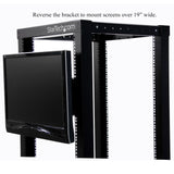 STARTECH 4U Universal VESA LCD Monitor Mounting Bracket for 19" Rack or Cabinet - TAA Compliant - Cold-Pressed Steel Bracket (RKLCDBK) (RKLCDBK)