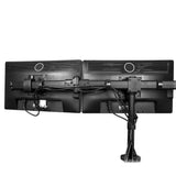 STARTECH Desk Mount Triple Monitor Arm - Ergonomic VESA 3 Monitor Mount up to 27" - Articulating & Height Adjustable Pole Mount - Tilt|Swivel|Rotate LCD|LED Screen - Desk Clamp|Grommet (ARMTRIO) (ARMTRIO)