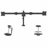 STARTECH Desk Mount Triple Monitor Arm - Ergonomic VESA 3 Monitor Mount up to 27" - Articulating & Height Adjustable Pole Mount - Tilt|Swivel|Rotate LCD|LED Screen - Desk Clamp|Grommet (ARMTRIO) (ARMTRIO)