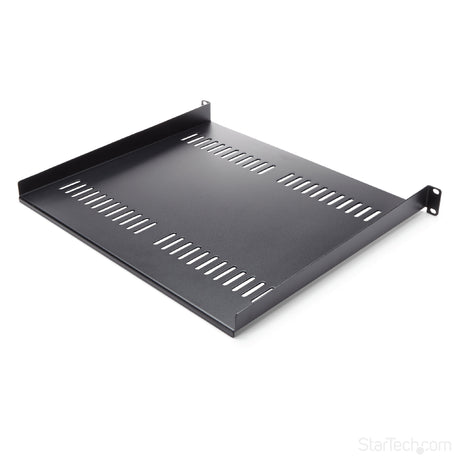 STARTECH 1U Server Rack Shelf - Universal Vented Rack Mount Cantilever Tray for 19" Network Equipment Rack & Cabinet - Heavy Duty Steel - Weight Capacity 44lb|20kg - 16" Deep Shelf (CABSHELF116V) (CABSHELF116V)