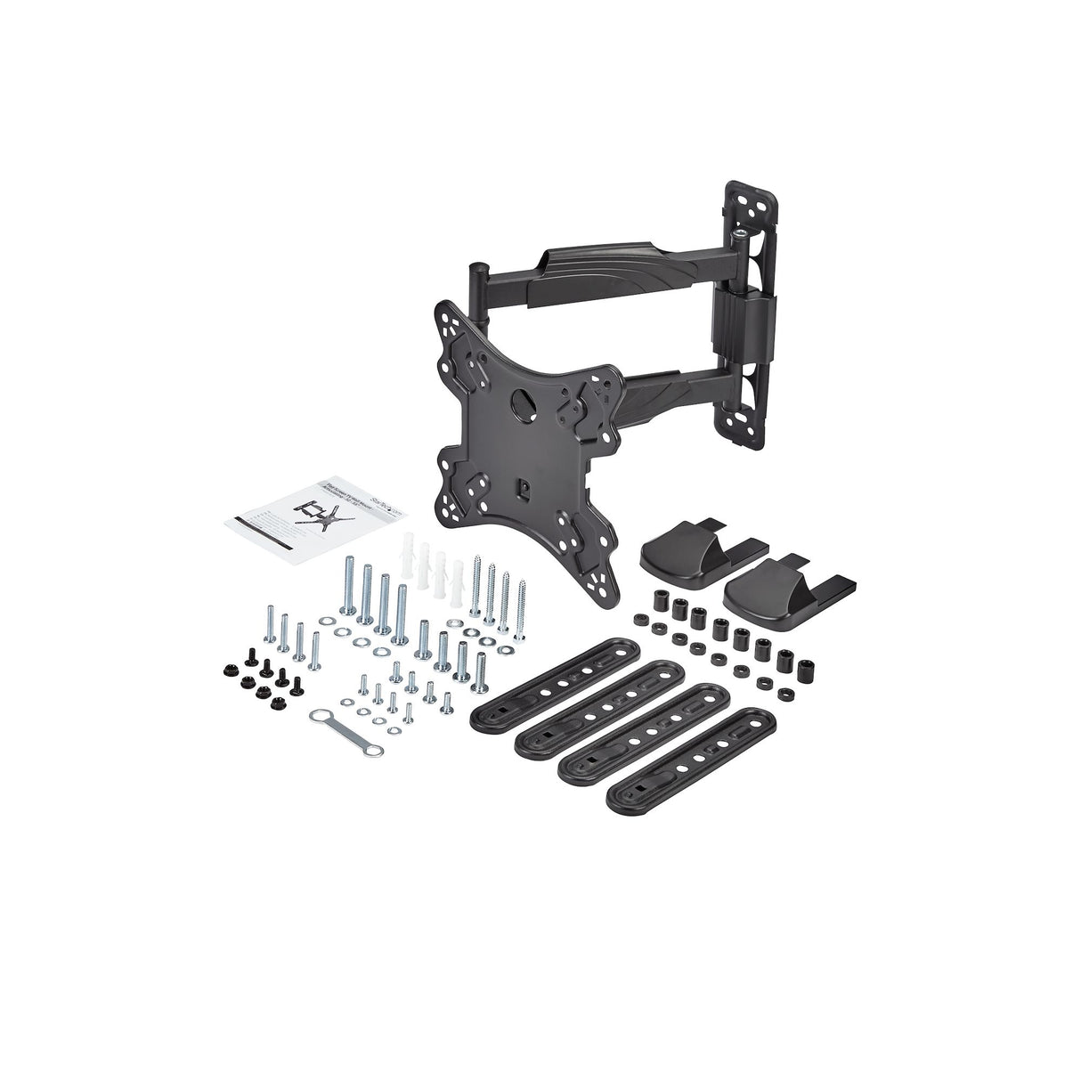 STARTECH Full Motion TV Wall Mount - 32-55" (77lb|35kg) VESA Displays - Low Profile Universal Flat Screen TV Wall Mount - Heavy Duty Adjustable Tilt|Swivel Articulating Arm Bracket (FPWARTB1M) (FPWARTB1M)