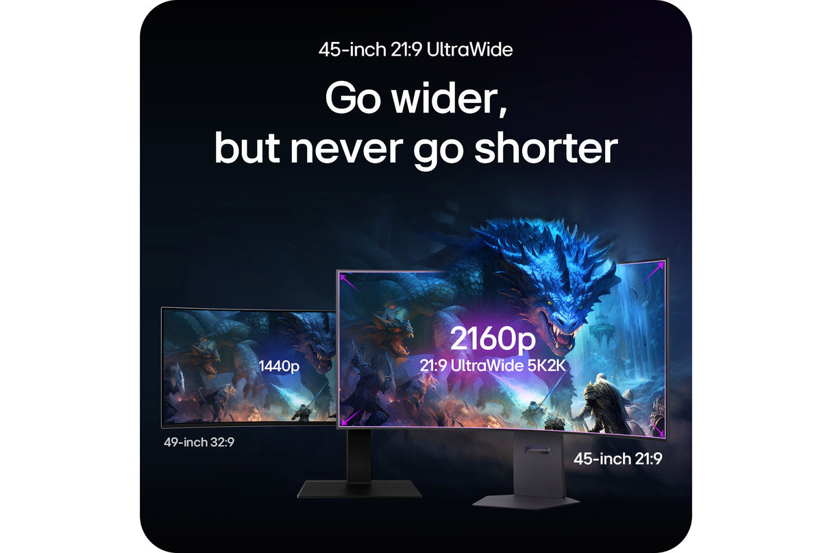 LG 45" Monitor – 5K2K OLED / 165Hz – Gaming Monitor