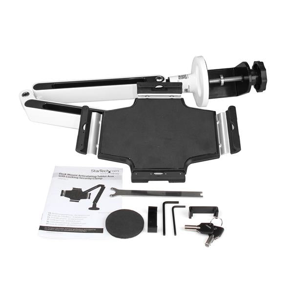 STARTECH Desk-Mount Tablet Arm - Articulating Tablet Mount - For 9" to 11" Tablets - iPad or Android Tablet Holder - Lockable - Steel (ARMTBLTIW) (ARMTBLTIW)