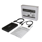 STARTECH USB C Hard Drive Enclosure - 2.5" SSD HDD - works with S251BU31REM - Black Aluminum - USB 3.1 10Gbps - Height up to 9.5mm (S251BU31REMD)