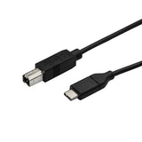 STARTECH USB C to USB B Printer Cable - 1.6 ft | 0.5m - USB C Printer Cable - USB C to USB B Cable - USB Type C to Type B (USB2CB50CM)