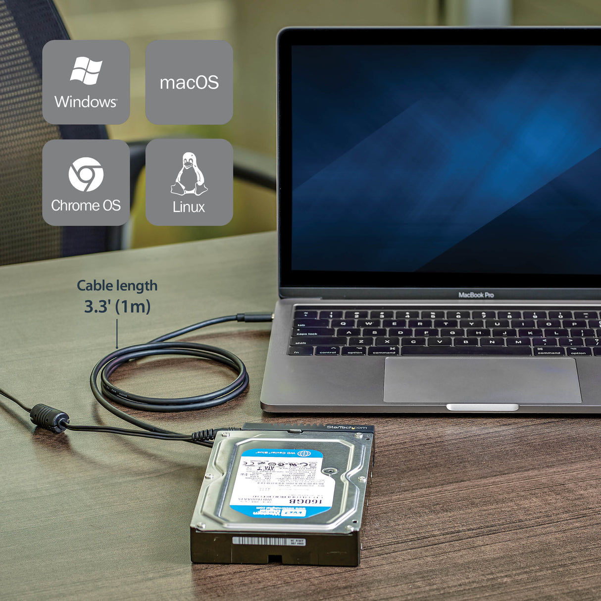 STARTECH USB 3.1 (10Gbps) to SATA Adapter Cable