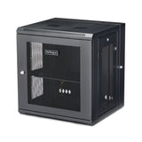 STARTECH 4-Post 12U Wall Mount Network Cabinet w| 1U Shelf | 19" Wall-Mounted Server Rack for IT | Data Computer Equipment (RK12WALHM)