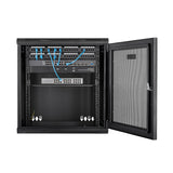 STARTECH 4-Post 12U Wall Mount Network Cabinet w| 1U Shelf | 19" Wall-Mounted Server Rack for IT | Data Computer Equipment (RK12WALHM)