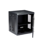 STARTECH 4-Post 12U Wall Mount Network Cabinet w| 1U Shelf | 19" Wall-Mounted Server Rack for IT | Data Computer Equipment (RK12WALHM)