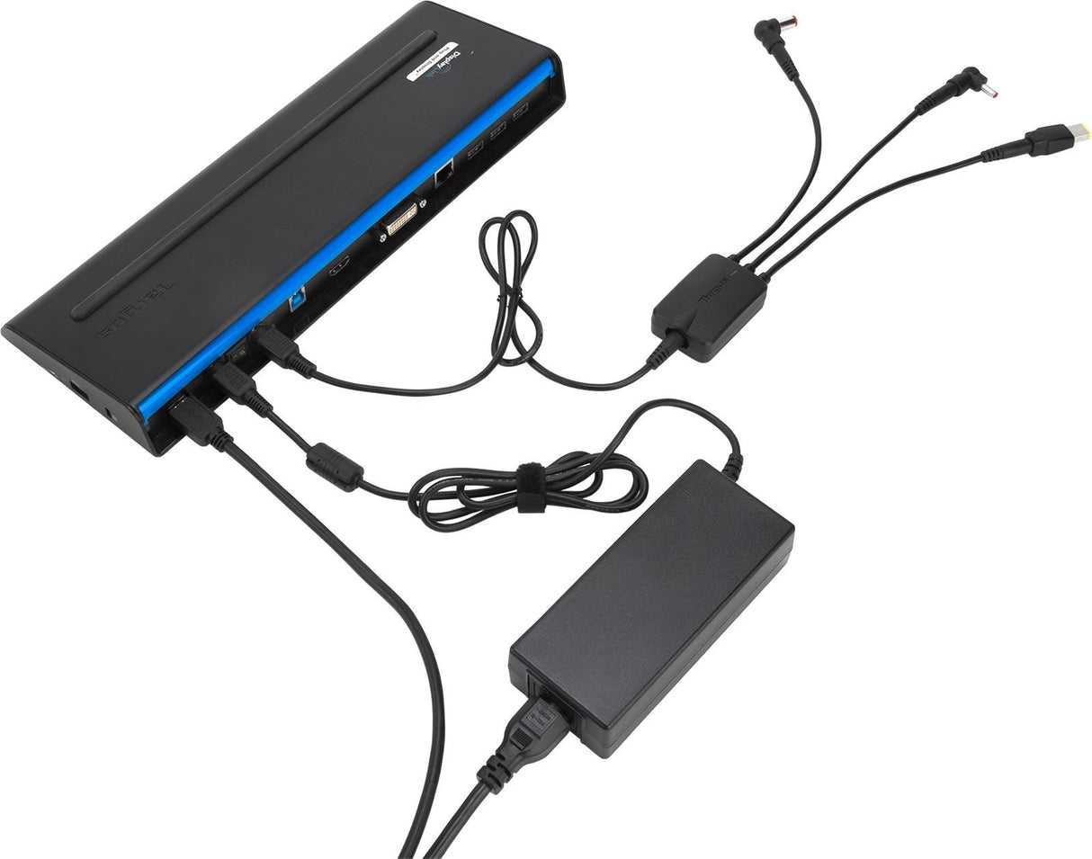 TARGUS 3-Way Active DC Charging Cable | Black | 30g (ACC1009AUX)