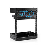 STARTECH 12U 19" Wall Mount Network Rack - Adjustable Depth 12-20" 2 Post Open Frame Server Room Rack for AV|Data| IT Communication|Computer Equipment|Switch w|Cage Nuts & Screws (RK12WALLOA) (RK12WALLOA)
