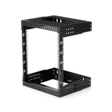 STARTECH 12U 19" Wall Mount Network Rack - Adjustable Depth 12-20" 2 Post Open Frame Server Room Rack for AV|Data| IT Communication|Computer Equipment|Switch w|Cage Nuts & Screws (RK12WALLOA) (RK12WALLOA)