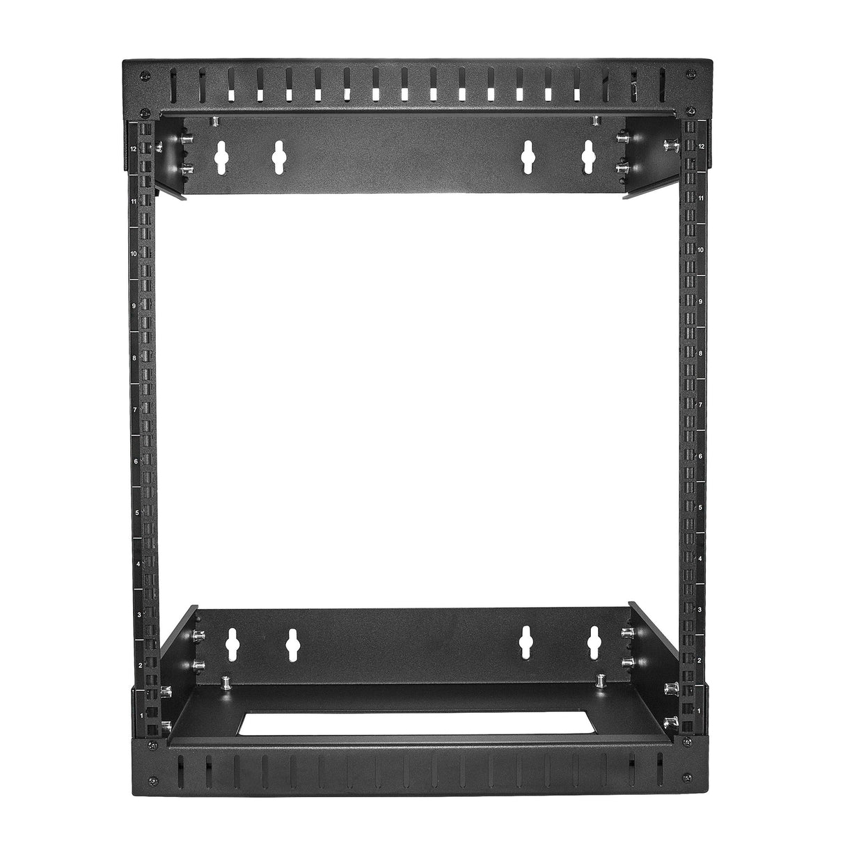 STARTECH 12U 19" Wall Mount Network Rack - Adjustable Depth 12-20" 2 Post Open Frame Server Room Rack for AV|Data| IT Communication|Computer Equipment|Switch w|Cage Nuts & Screws (RK12WALLOA) (RK12WALLOA)