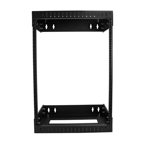 STARTECH 15U 19" Wall Mount Network Rack - Adjustable Depth 12-20" 2 Post Open Frame Server Room Rack for AV|Data| IT Communication|Computer Equipment|Switch w|Cage Nuts & Screws (RK15WALLOA) (RK15WALLOA)