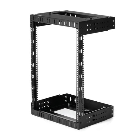 STARTECH 15U 19" Wall Mount Network Rack - Adjustable Depth 12-20" 2 Post Open Frame Server Room Rack for AV|Data| IT Communication|Computer Equipment|Switch w|Cage Nuts & Screws (RK15WALLOA) (RK15WALLOA)