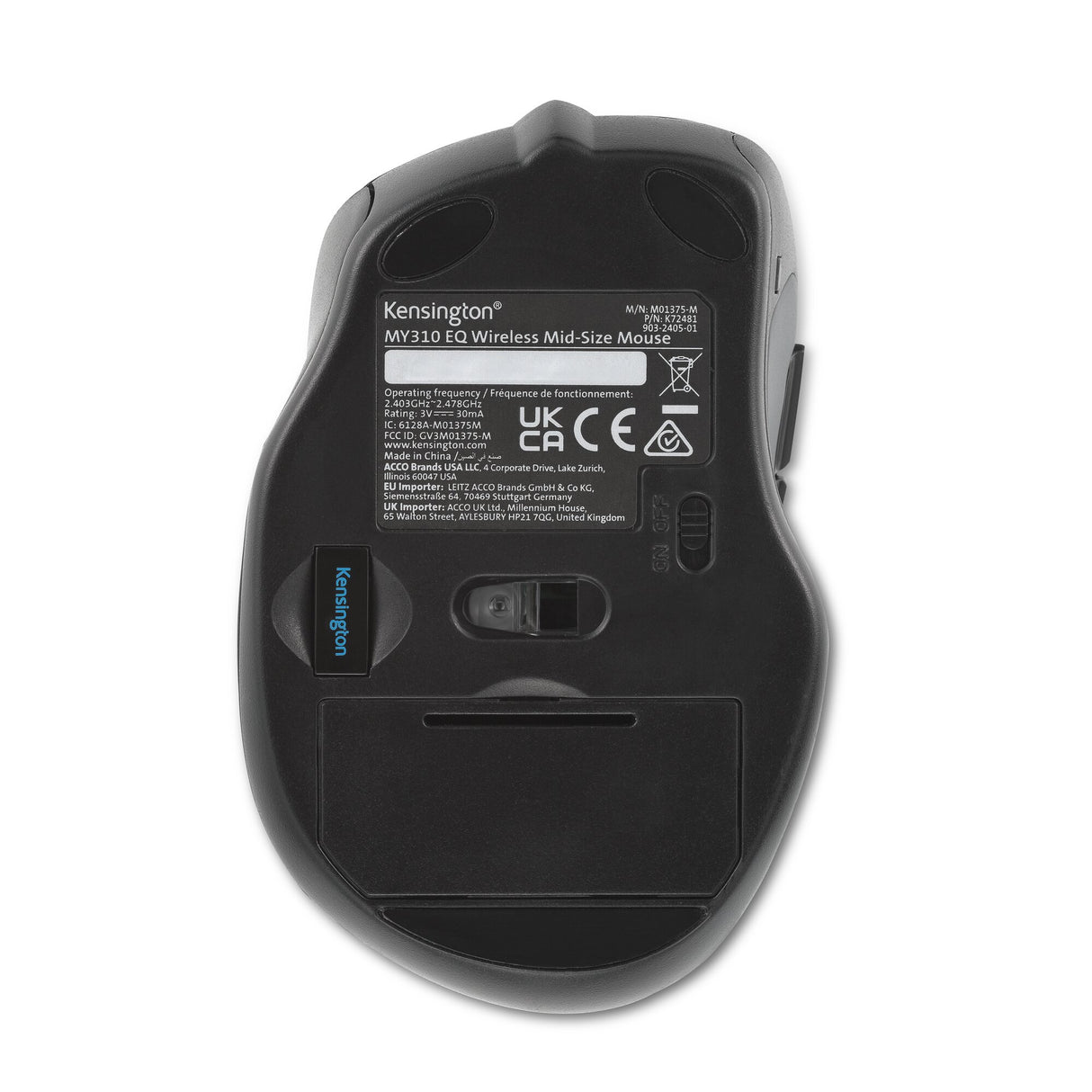 KENSINGTON MY310 EQ – Wireless 2.4GHz / 1600 DPI / Ergonomic – Office Wireless Mouse