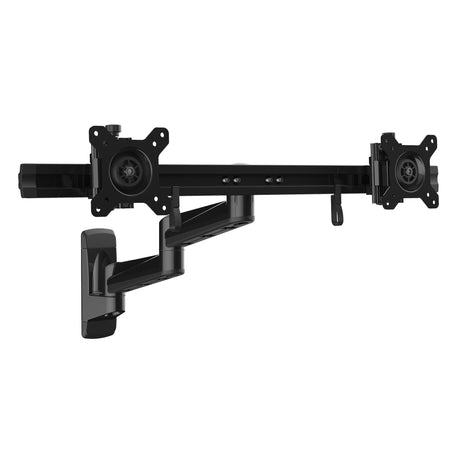 STARTECH Wall Mount Dual Monitor Arm | Articulating Ergonomic VESA Wall Mount for 2x 24" Displays | Synchronized Adjustable Crossbar | Tilt|Swivel|Rotate- Double Screen Mount Bracket (ARMDUALWALL) (ARMDUALWALL)