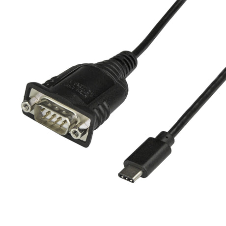 STARTECH USB C to Serial Adapter Cable 16" (40cm) - USB Type C to RS232 (DB9) Converter Cable - USB-C Serial Cable for PLCs | Scanners | Printers - Male|Male | Windows|Mac|Linux (ICUSB232C) (ICUSB232C)